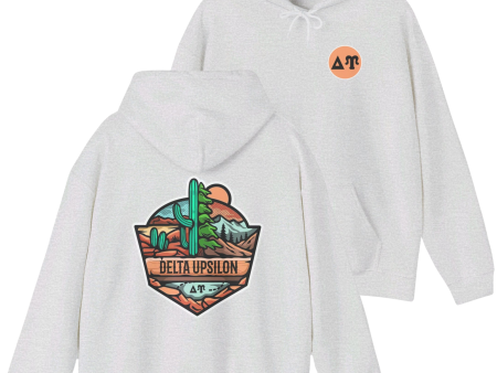 Delta Upsilon Graphic Hoodie | Desert Mountains Hot on Sale