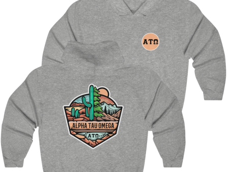 Alpha Tau Omega Graphic Hoodie | Desert Mountains Fashion