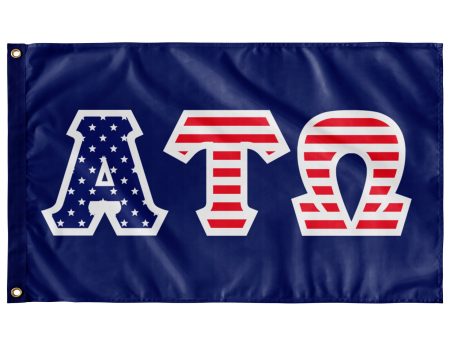 Alpha Tau Omega American Letter Flag For Sale