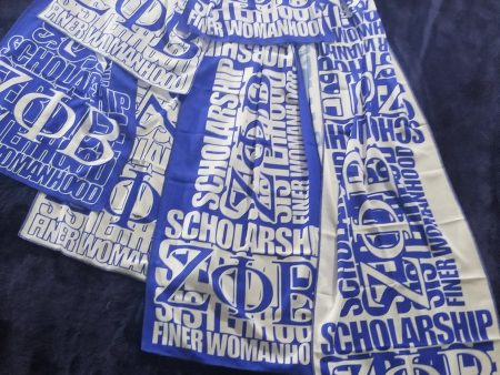 Greek Lettered Principles Chiffon Scarf Sale