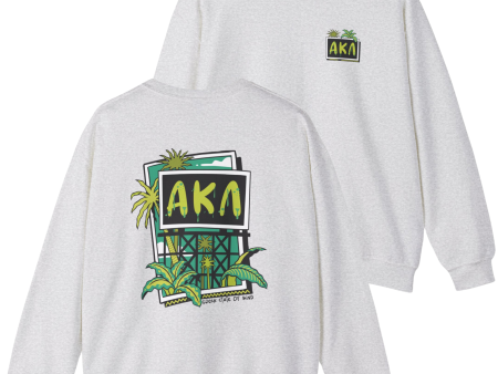 Alpha Kappa Lambda Graphic Crewneck Sweatshirt | Tropical Billboard on Sale