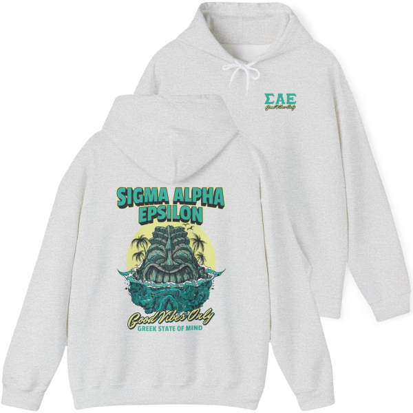 Sigma Alpha Epsilon Graphic Hoodie | Good Vibes Only on Sale