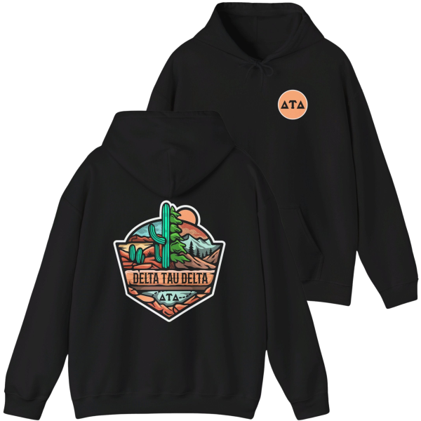 Delta Tau Delta Graphic Hoodie | Desert Mountains on Sale