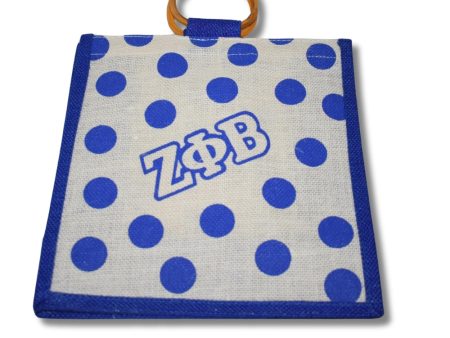 Zeta Phi Beta Polka Dot Jute Bag Sale