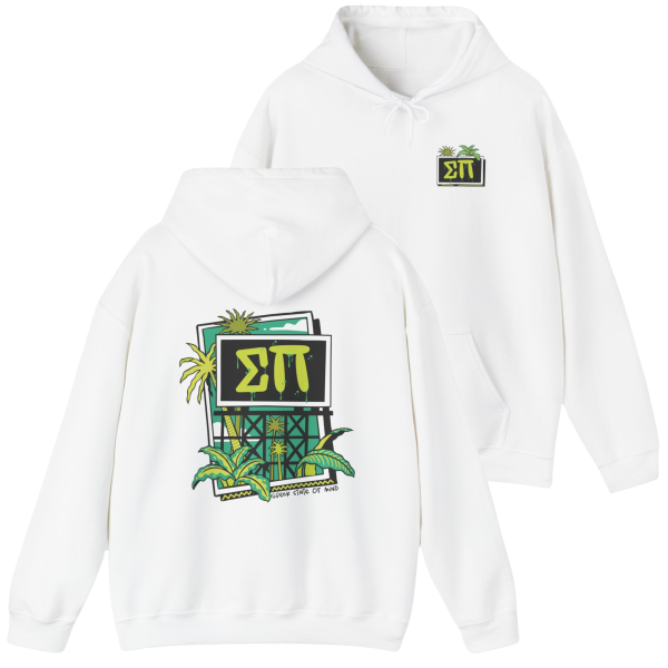 Sigma Pi Graphic Hoodie | Tropical Billboard For Discount