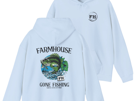 FarmHouse Graphic Hoodie | Gone Fishing Discount