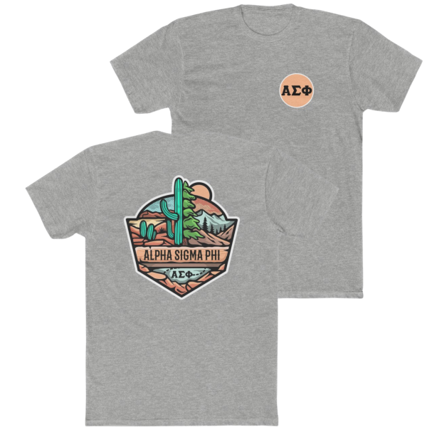 Alpha Sigma Phi Graphic T-Shirt | Desert Mountains Hot on Sale