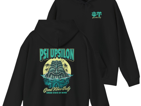 Psi Upsilon Graphic Hoodie | Good Vibes Only For Cheap