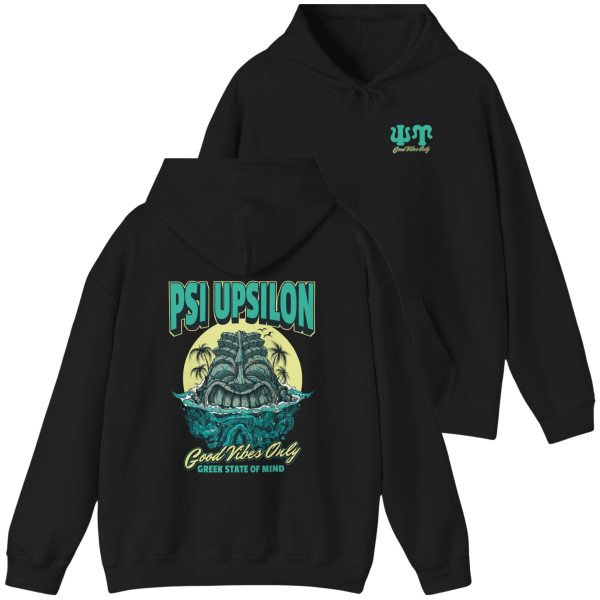 Psi Upsilon Graphic Hoodie | Good Vibes Only For Cheap