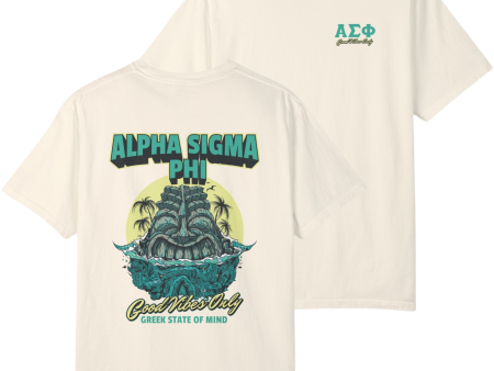 Alpha Sigma Phi Graphic T-Shirt | Good Vibes Only Cheap