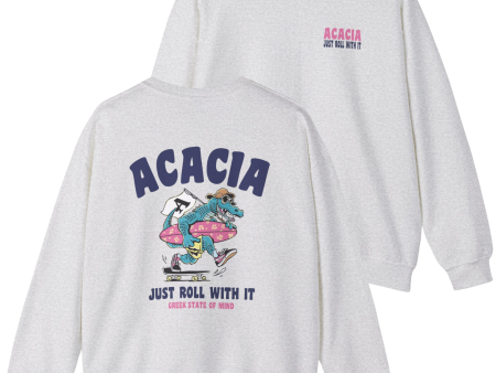 Acacia Graphic Crewneck Sweatshirt | Alligator Skater Fashion