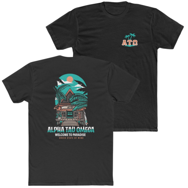 Alpha Tau Omega Graphic T-Shirt | Welcome to Paradise For Discount