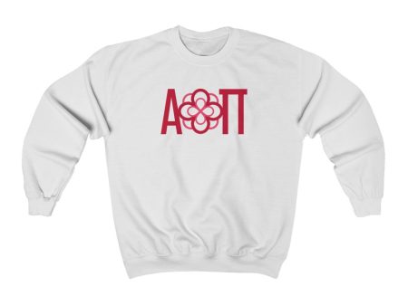 Alpha Omicron Pi Graphic Crewneck Sweatshirt | Infinity Rose Letters Online