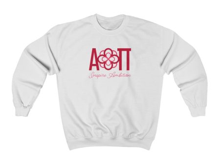 Alpha Omicron Pi Graphic Crewneck Sweatshirt | Infinity Rose Letters - Tagline Discount