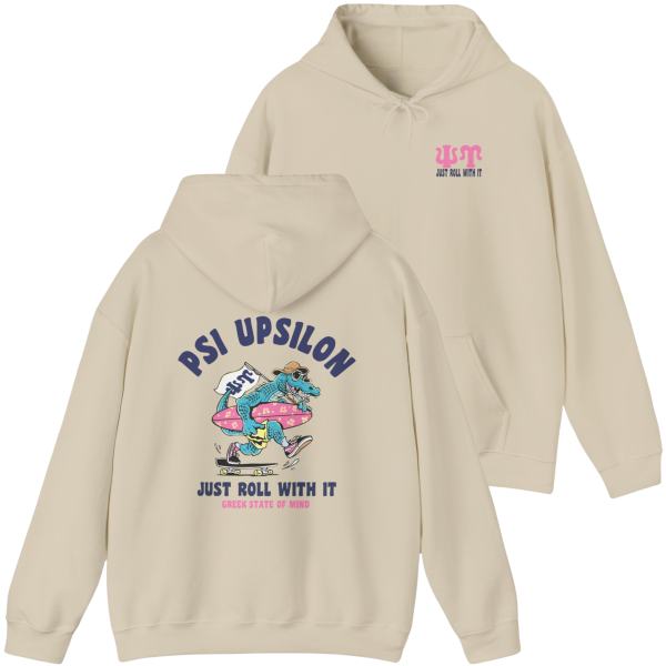 Psi Upsilon Graphic Hoodie | Alligator Skater Discount