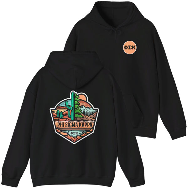 Phi Sigma Kappa Graphic Hoodie | Desert Mountains Sale