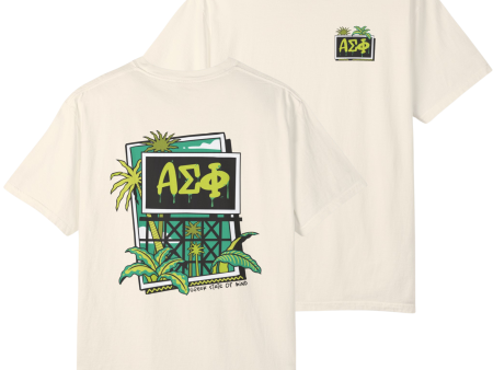 Alpha Sigma Phi Graphic T-Shirt | Tropical Billboard Sale