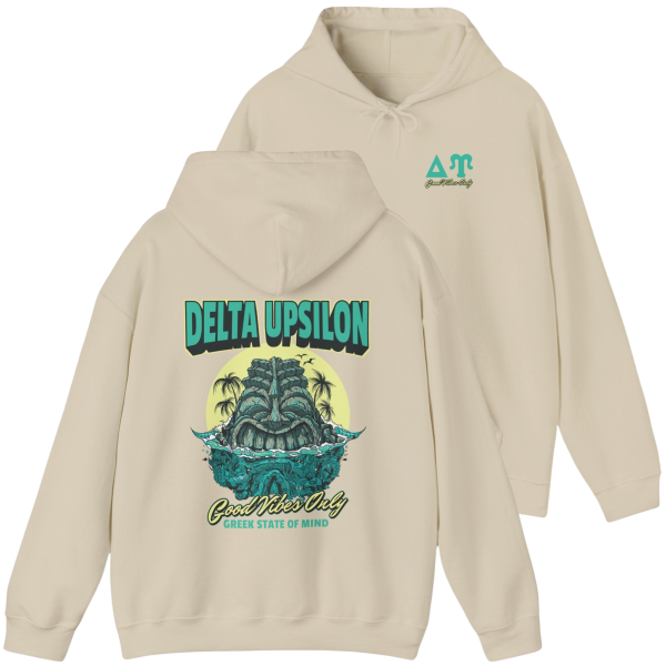 Delta Upsilon Graphic Hoodie | Good Vibes Only For Cheap