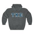 Tau Kappa Epsilon Printed Letter Hoodie | Navy with White Border Online now