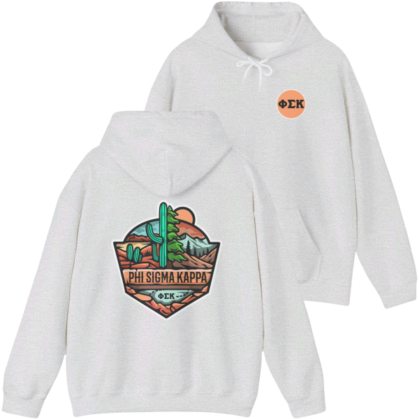 Phi Sigma Kappa Graphic Hoodie | Desert Mountains Sale