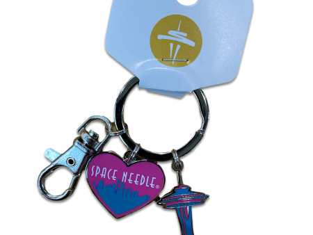 Space Needle with Heart Key Chain on Sale