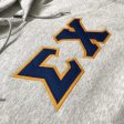 Sigma Chi Stitched Letter Hoodie | Ash | Dark Royal with Gold Border Fashion