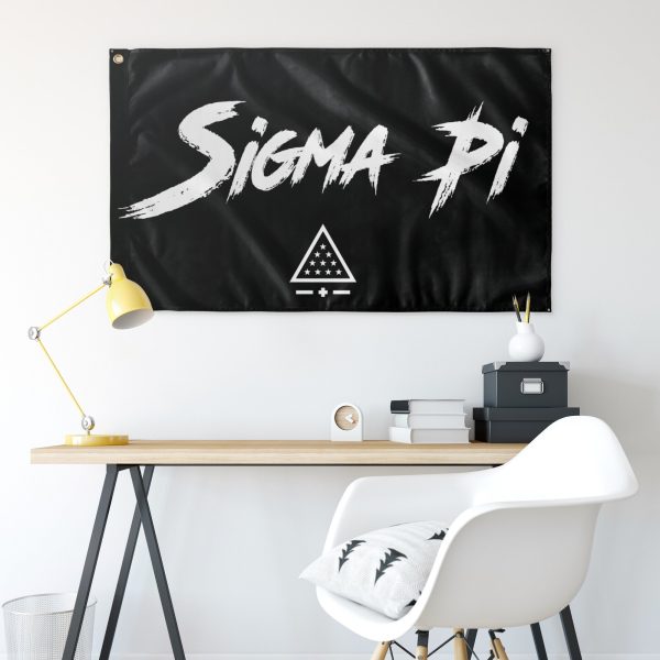 Sigma Pi Fighter Flag | Black and White For Cheap