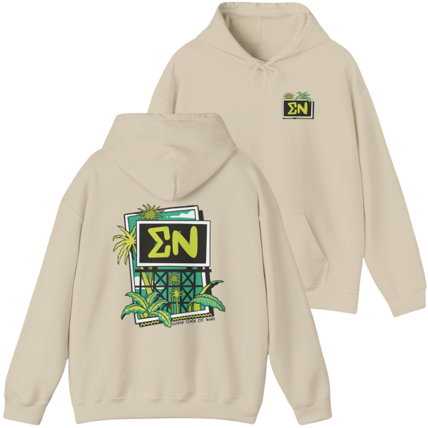 Sigma Nu Graphic Hoodie | Tropical Billboard For Discount