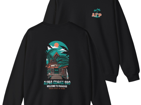 Alpha Gamma Rho Graphic Crewneck Sweatshirt | Welcome to Paradise For Discount