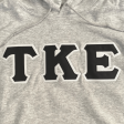 Tau Kappa Epsilon Stitched Letter Hoodie | Ash | Black with White Border Discount