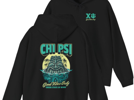 Chi Psi Graphic Hoodie | Good Vibes Only For Discount