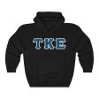 Tau Kappa Epsilon Printed Letter Hoodie | Navy with White Border Online now