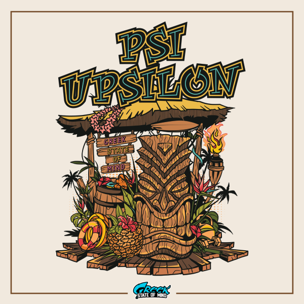 Psi Upsilon Graphic Hoodie | Tiki Time Cheap