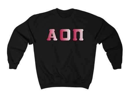 Alpha Omicron Pi Printed Letters | Alpha O Gradient Crewneck Fashion