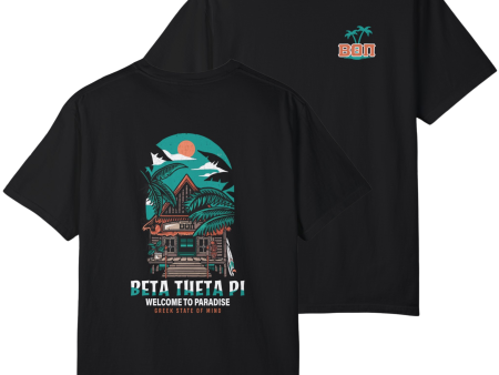 Beta Theta Pi Graphic T-Shirt | Welcome to Paradise For Discount