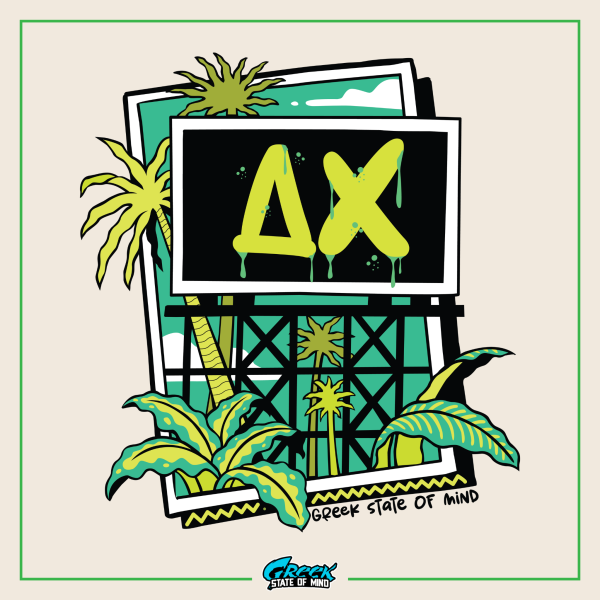 Delta Chi Graphic Hoodie | Tropical Billboard Sale