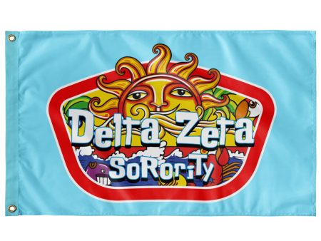 Delta Zeta Flag | Summer Sol | 3  x 5  Delta Zeta Flag for Dorms, Sorority Houses, On campus Events Fashion