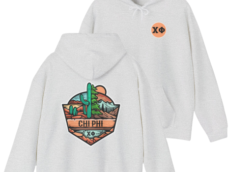 Chi Phi Graphic Hoodie | Desert Mountains For Cheap