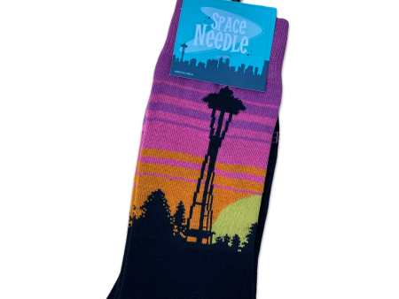 Space Needle Sunset Socks Online Sale