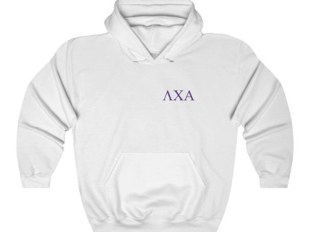 Lambda Chi Alpha Graphic Hoodie | Purple Letters LC Sale