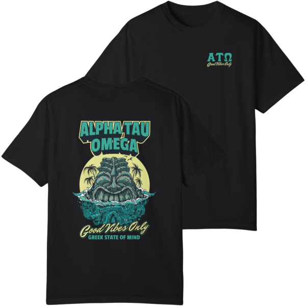 Alpha Tau Omega Graphic T-Shirt | Good Vibes Only Online Sale