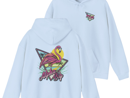 Alpha Sigma Phi Graphic Hoodie | Retro Flamingo Discount