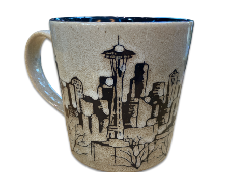 Hand Painted Seattle Skyline Mug Cheap