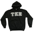 Tau Kappa Epsilon Stitched Letter Hoodie | Black | Gray with White Border Fashion