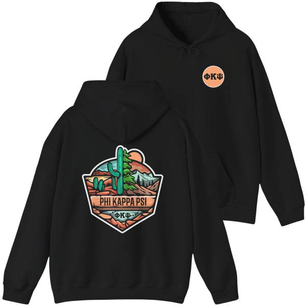 Phi Kappa Psi Graphic Hoodie | Desert Mountains For Sale