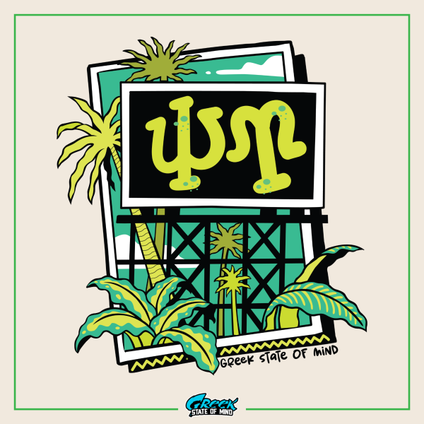 Psi Upsilon Graphic Hoodie | Tropical Billboard Sale