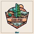 Chi Psi Graphic Hoodie | Desert Mountains For Cheap