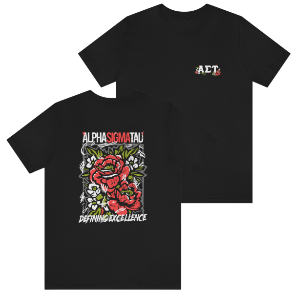 Alpha Sigma Tau Graphic T-Shirt | Grunge Roses Supply