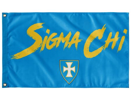 Sigma Chi Fighter Flag | Blue and Gold Discount