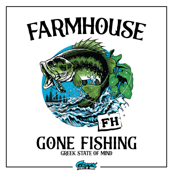 FarmHouse Graphic Hoodie | Gone Fishing Discount